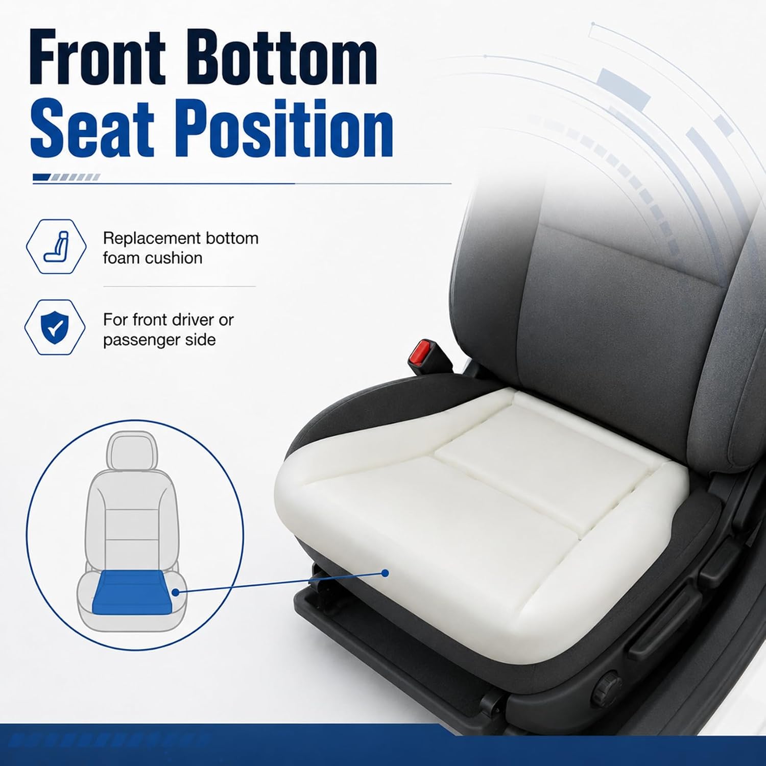 FZJDSD Driver or Passenger Side Replacement Seat Foam Cushion Compatible with Toyota 4Runner Base SR5 1996 1997 1998 1999 2000 2001 2002