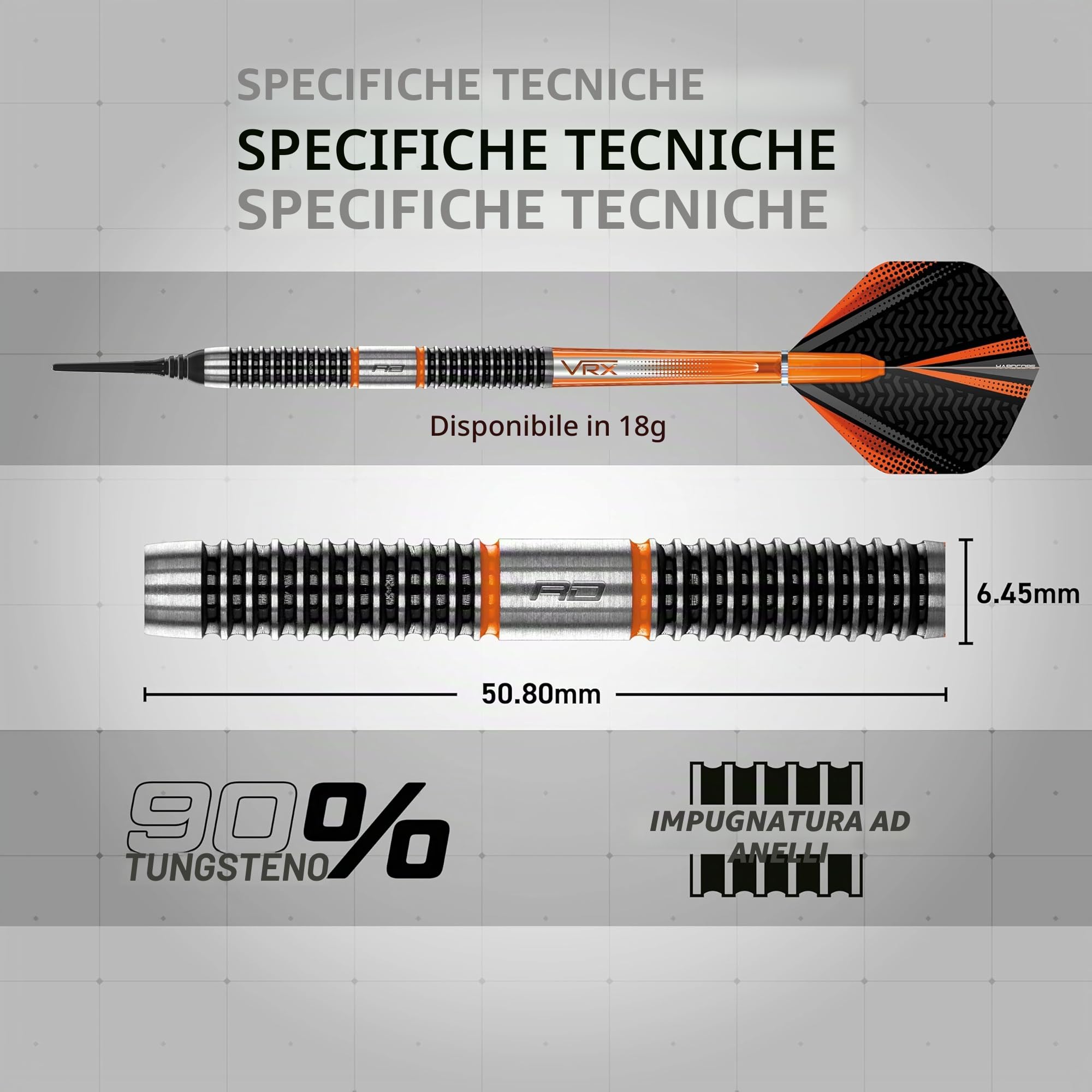 Red Dragon Amberjack Series Softip - Freccette Professionali da 18 Gram con Alette e fusti