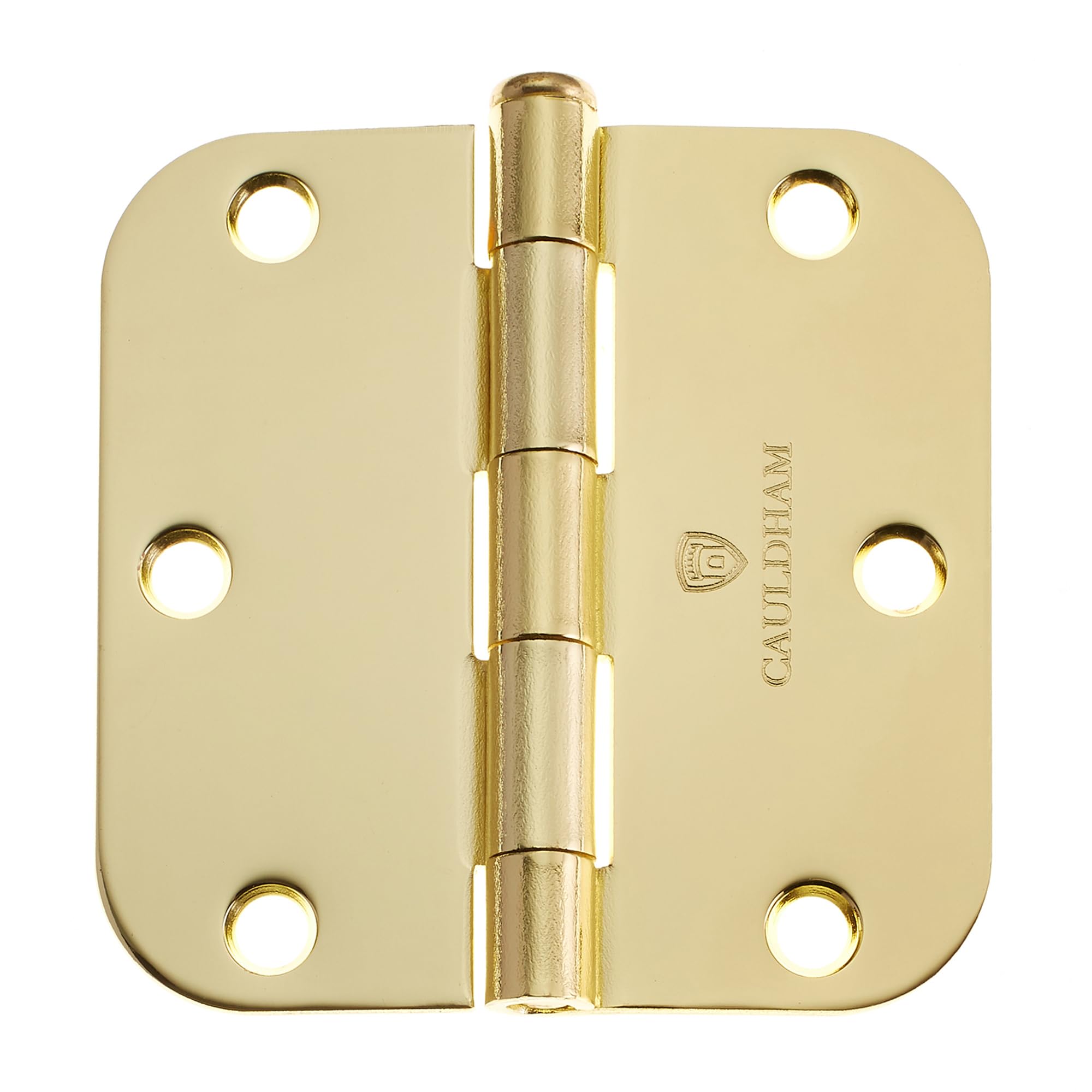 Cauldham Confezione da 12 cerniere per porte interne, resistenti, con angoli di raggio di 1,5 cm, in ottone