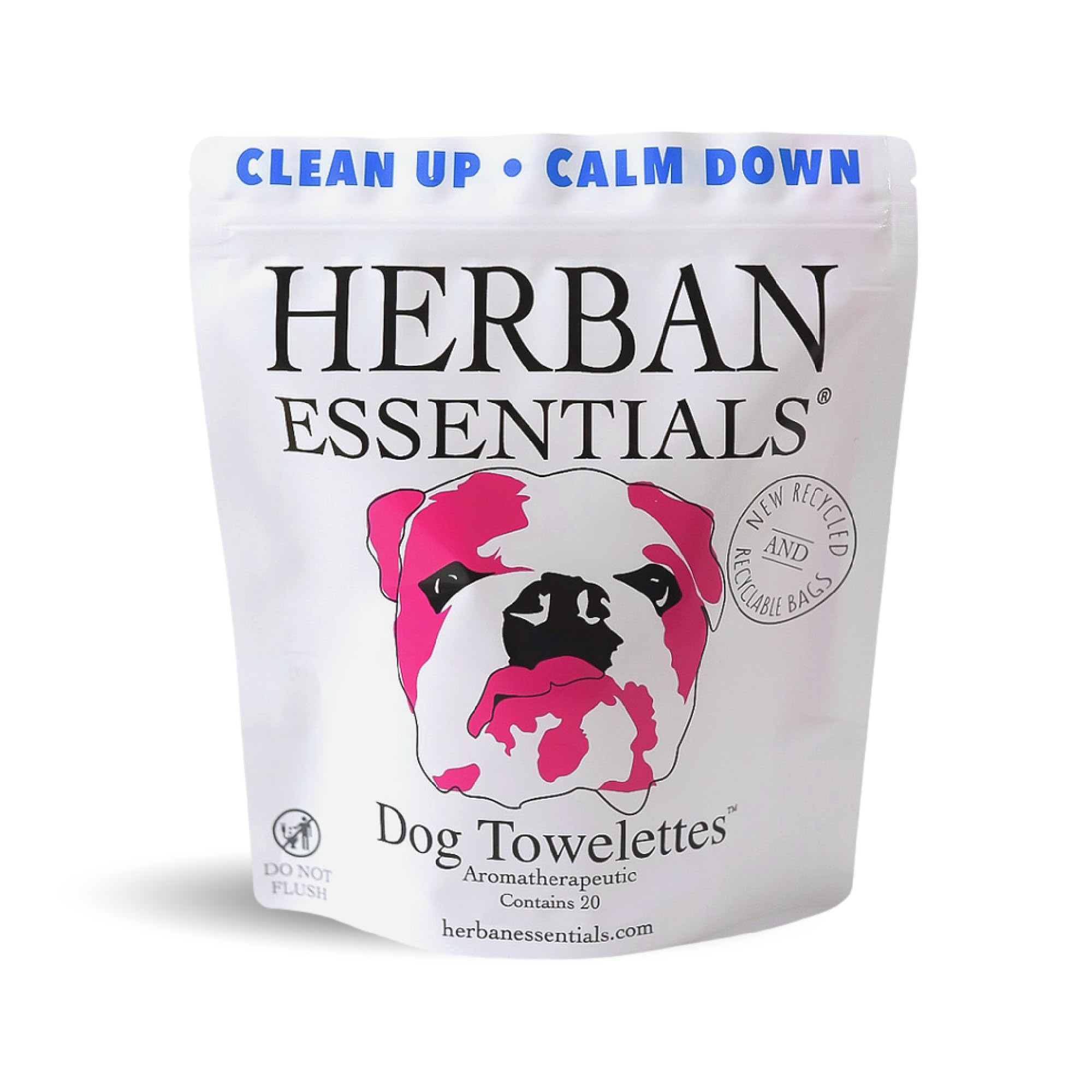 Herban Essentials - Dog Grooming Wipes for Dogs, Essential Oil Pet Wet Wipes for Cleaning, Deodorizing & Allergy Defense, Natural Hand Wipe, Moist