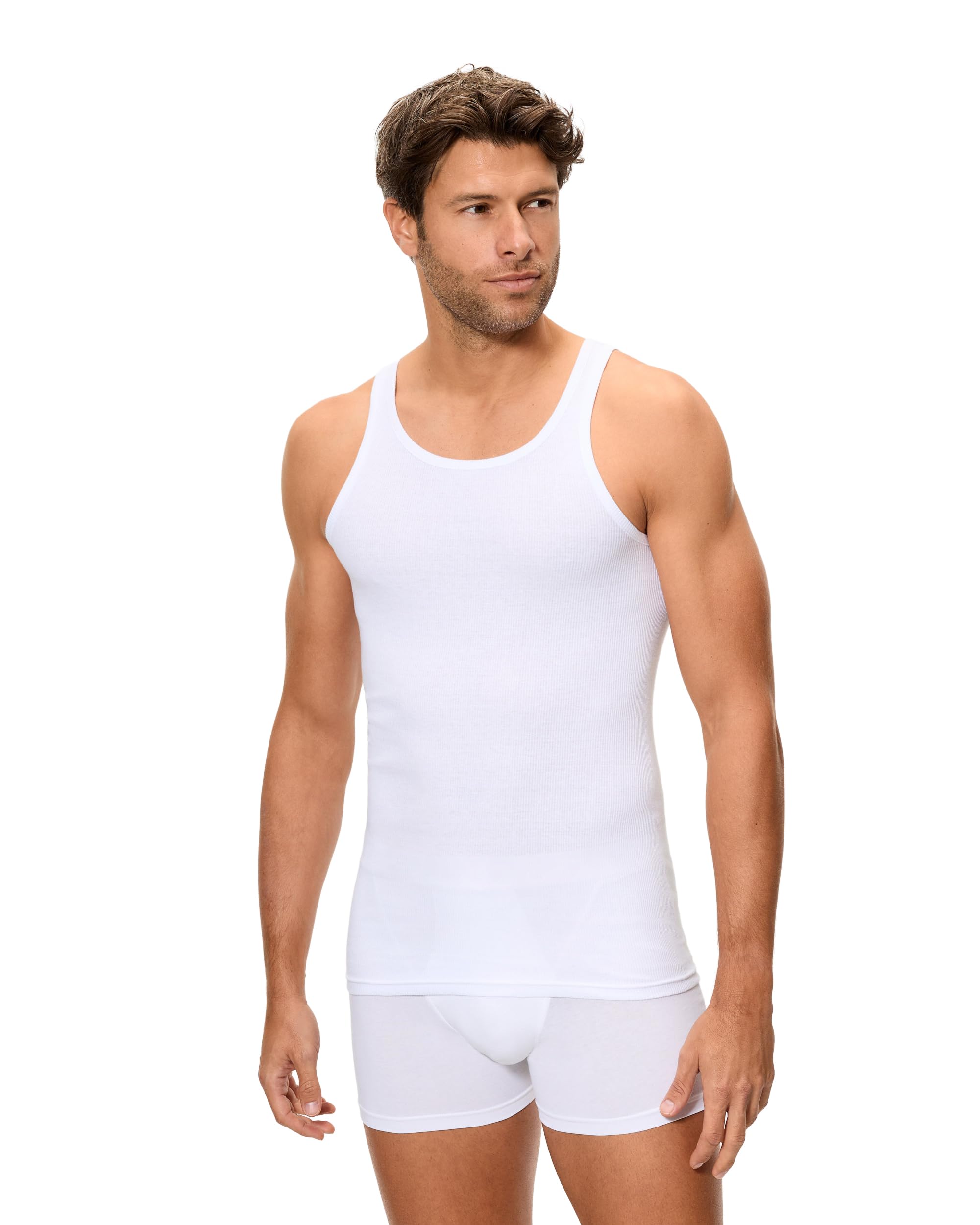 Abanderado Pack Camiseta de Tirantes de algodón 100% canalé Ocean Hombre x3