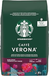 Café en grains torréfié foncé Caffe Verona de Starbucks, 907 grammes