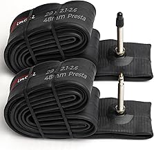 Fincci 29 Inch Inner Tube Mountain Bike - Pair Bike inner Tubes 29 x 2.10 x 2.2x2.3x 2.35 x 2.4 x 2.5 x 2.6 with 48 mm Presta Valve, For MTB, Road, Hybrid & Electric Bicycles, Pack of 2 accessories