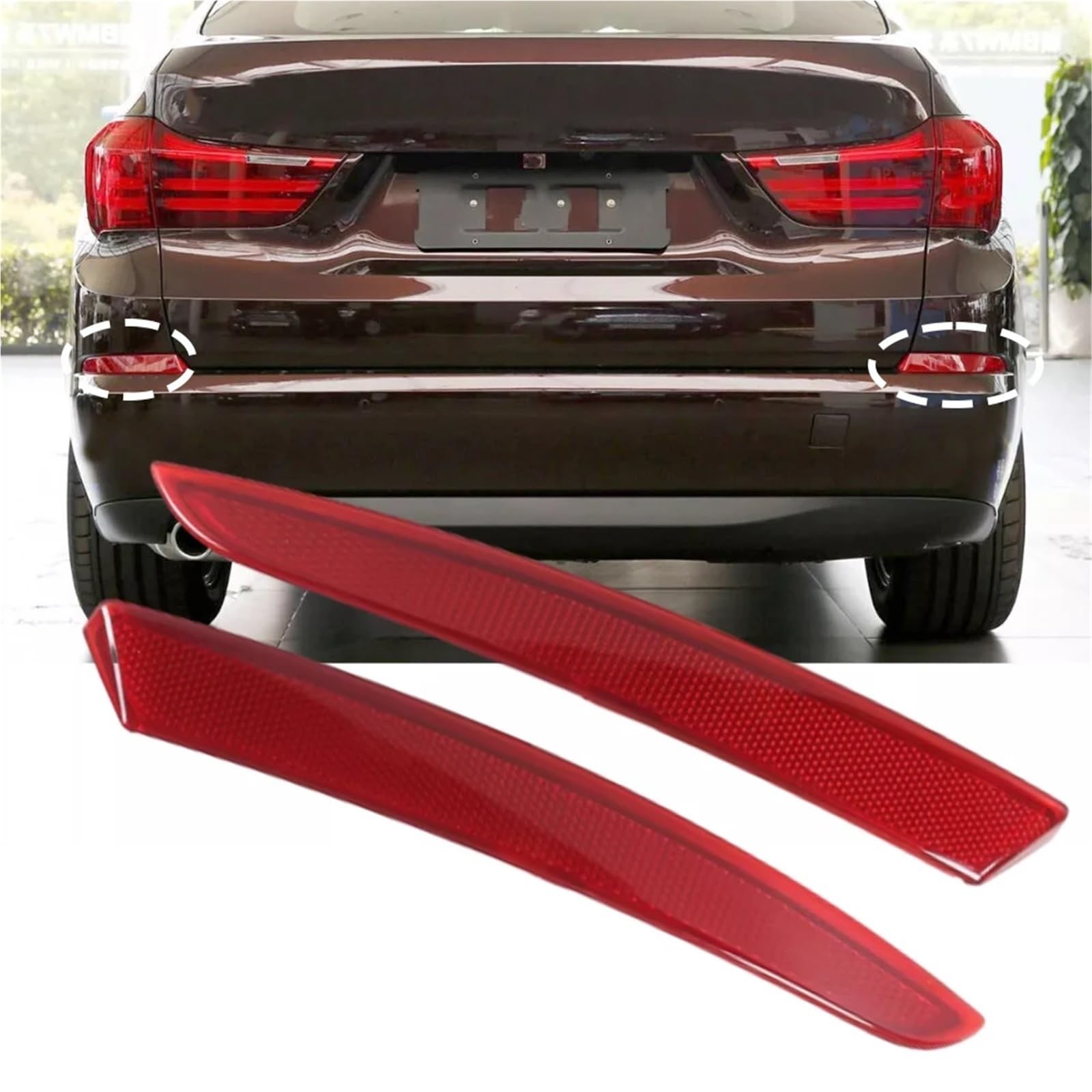 Catadiottro Posteriore Compatibile Con BMW Per GT F07 2014-2017 Paraurti Posteriore Auto Riflettore Lampada Arresto Indicatore Direzione Kit Luce Accessori 63147318557