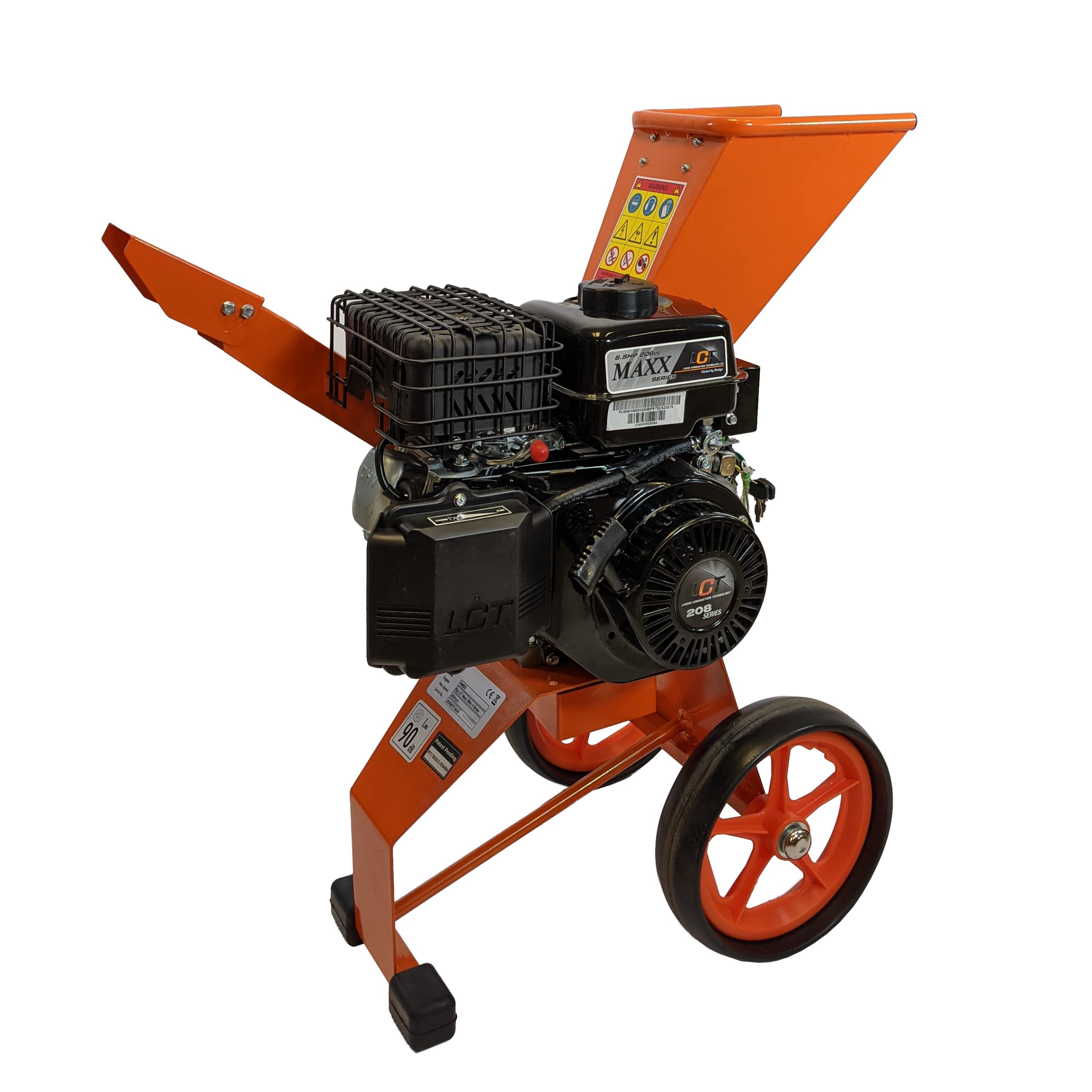 ARROWS-UK - Trituradora de madera eléctrica compacta de 6 HP - Potente trituradora de jardín para ramas - Ligero y maniobrable - Sin mantenimiento de cinturón o cadena - 1 año de garantía