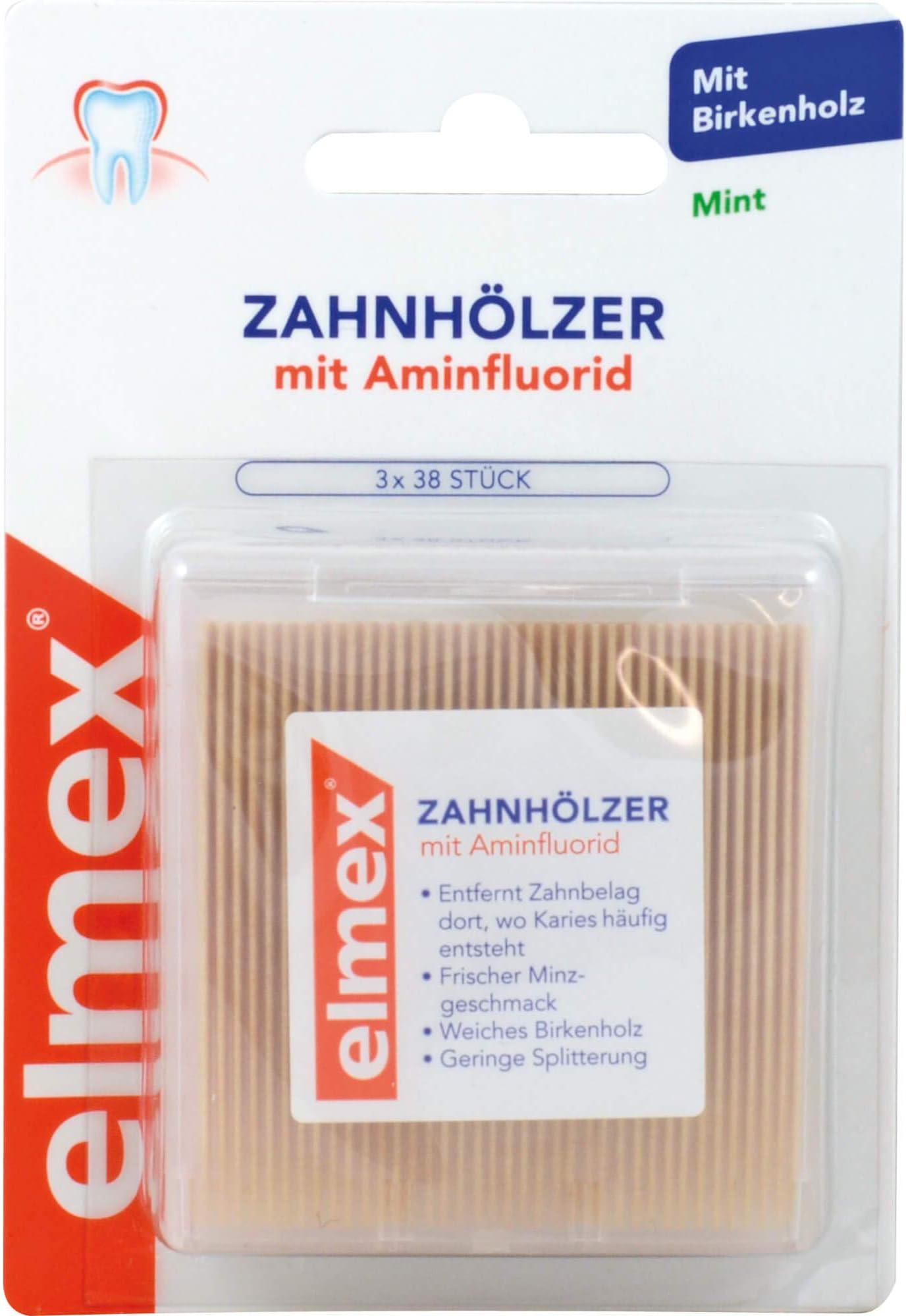 Elmex Tooth Sticks 3 x 38 Pieces Package
