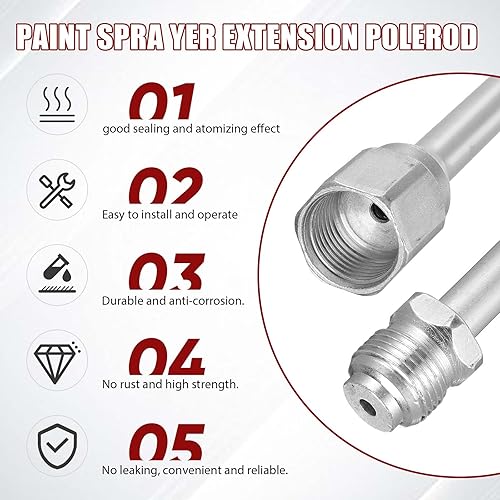 Miniatura 3 de Kit de manguera de pistola pulverizadora sin aire, 5 unidades, pistola de pintura sin aire, alta presión, 3600 psi, 517, junta giratoria con puntas