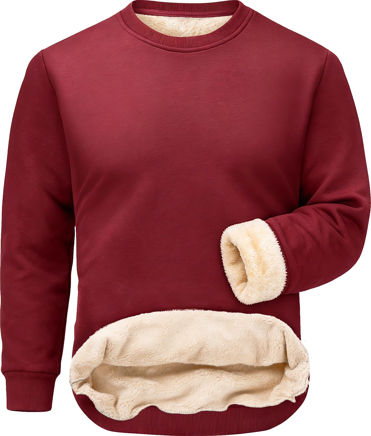 Tansozer Uomo Foderato Felpe Inverno Pile Maglione Caldo Pullover