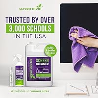 Vista 5 de Kit para limpiar pantallas: ideal para pantallas LCD y LED de televisor, computadora, laptops e iPads. Cada botella grande de 16 onzas rinde 1572