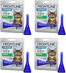 Kit 4 Frontline Antipulgas e Carrapatos Topspot Gatos 0,5 ml