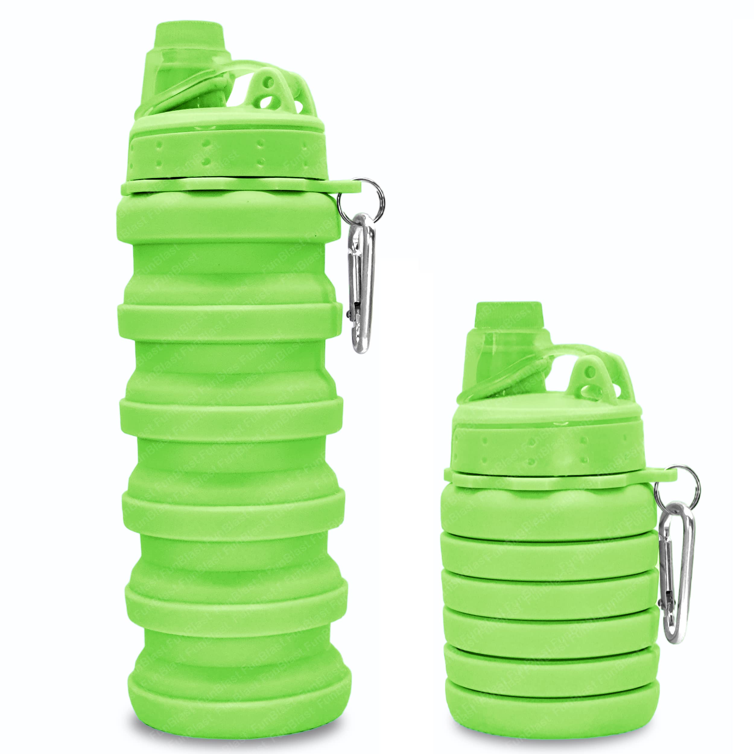 FunBlast Silicone Sipper Bottle for Kids - Expandable Sipper Water Bottle for Home, Office, Gym, Trekking, Fancy Stylish Water Bottle Girls, Boys – 500 ML (Green) (B0BY9B11L7) Amazon Price History, Amazon Price Tracker