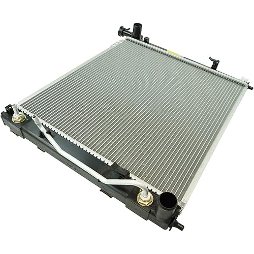 TRQ Radiator Aluminum Core 1 Row Compatible with 2013-2018 Hyundai Santa Fe Sport 2.0L Turbo Automatic Transmission