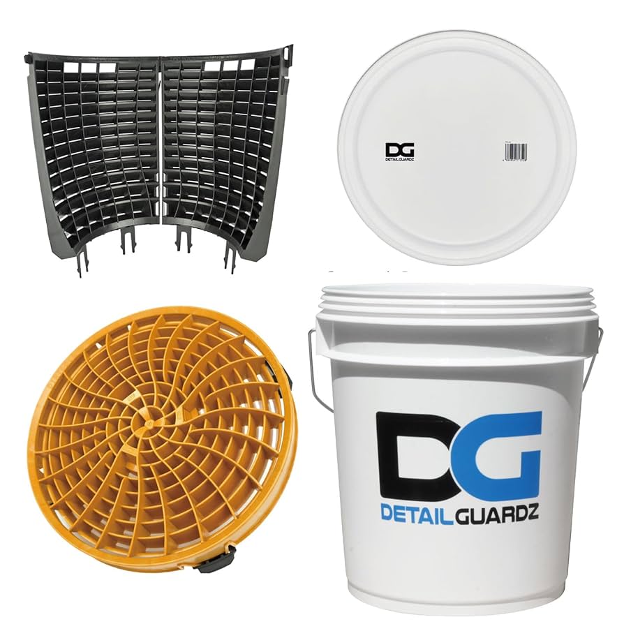 mosbWORK STUFF バケツ&ダートロック ウォールセット DETAIL GUARDZ 洗車セット 6点セット 18Lバケツ ディテール