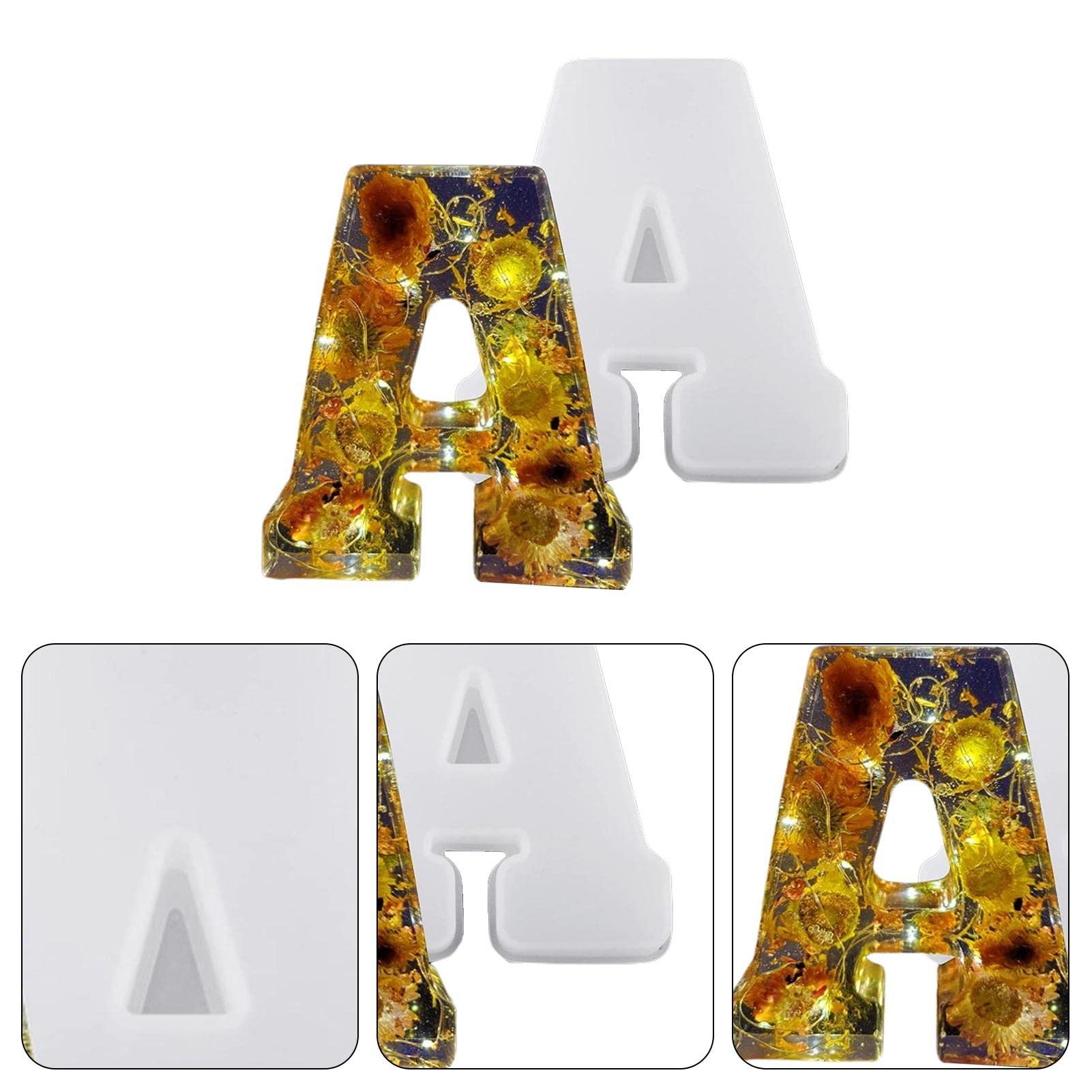 Silikon-Alphabet-Harzformen – Großbuchstaben, Ca. 16,5 Cm Hoch, Für Epoxidharz, Seife, Kerzen