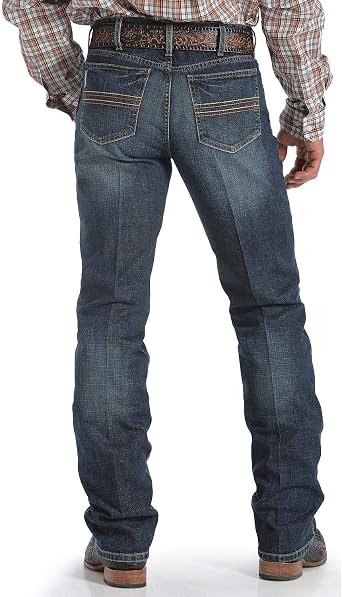 Cinch Mens Silver Label Dark Wash Mid Rise Slim Straight Performance Jeans Dark Stone 33W x 32L