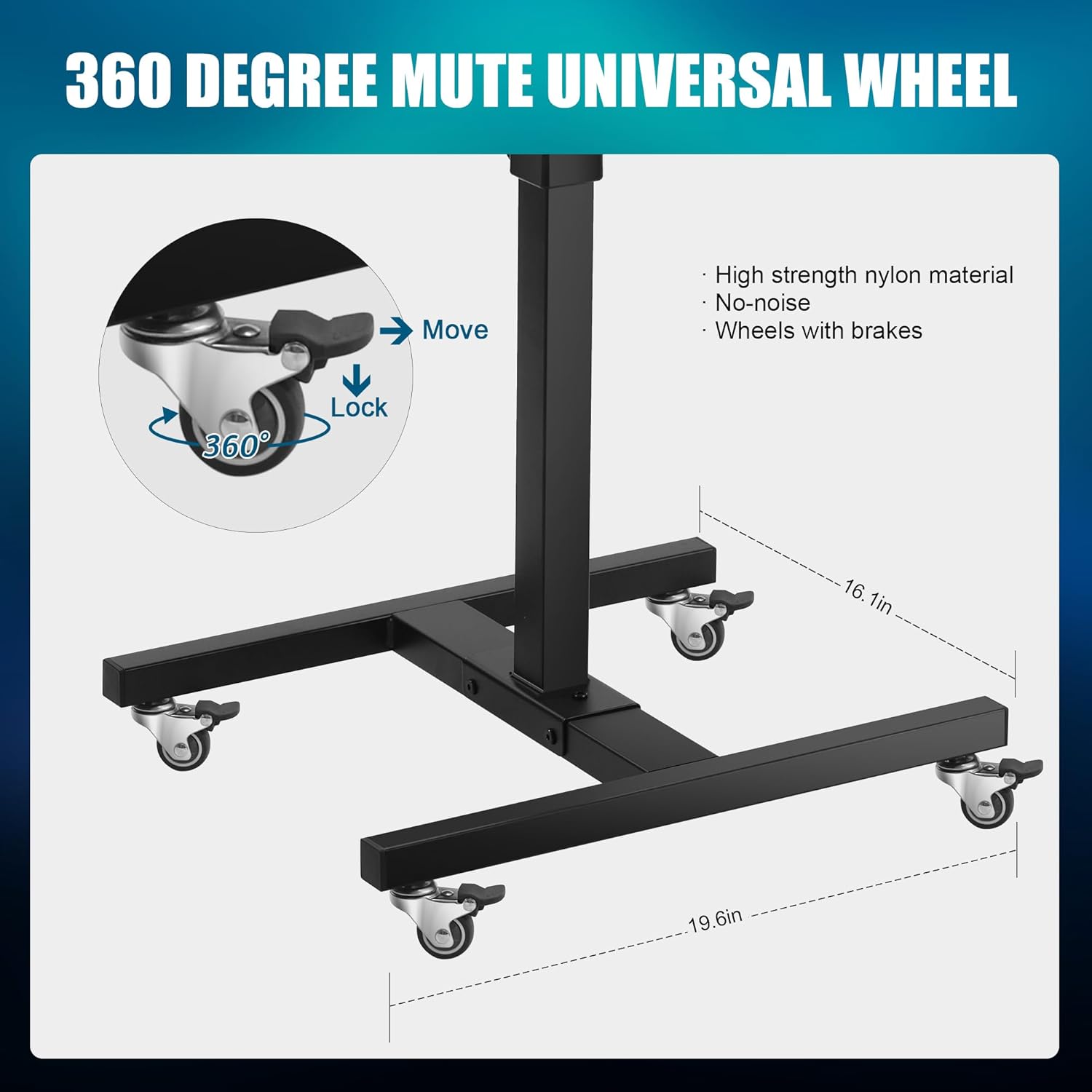 POARMEEY Premium Large Double Tier Rolling Workstation Table with 360 Degree Mute Universal Wheel for Tattoo Work,Beauty Salon Spa Stools Service Storage Tray