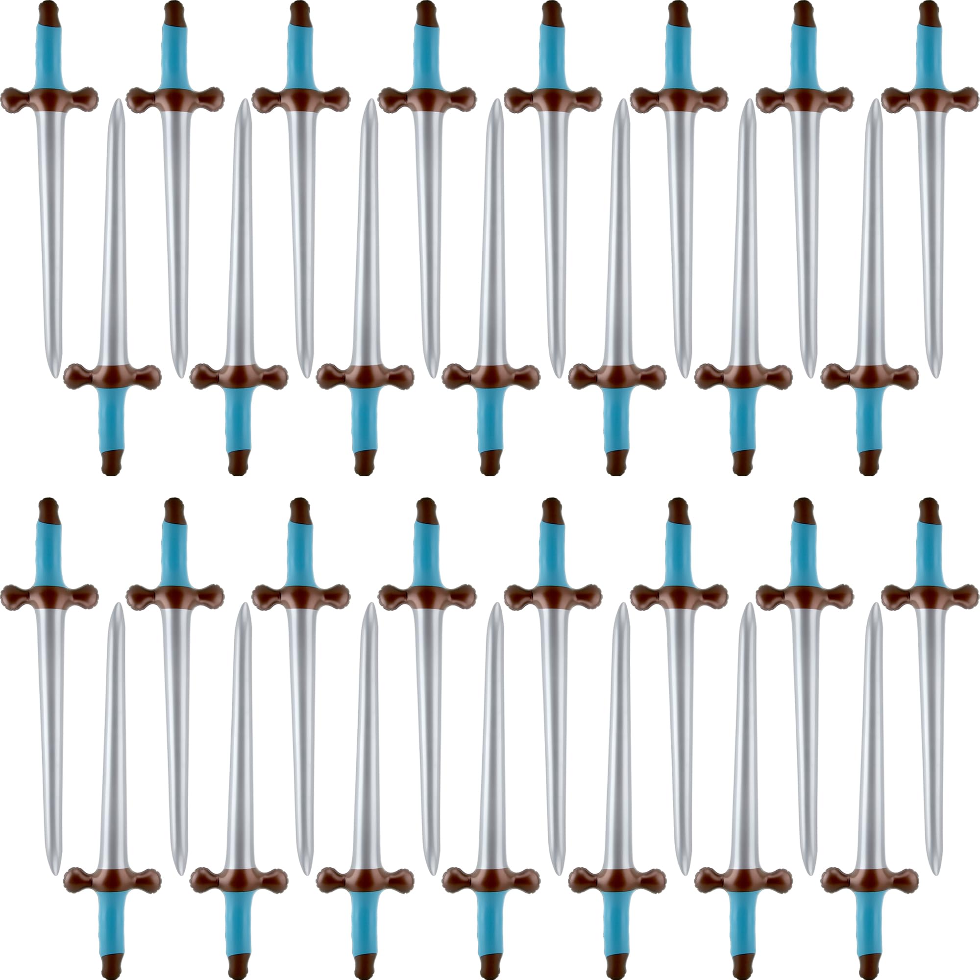 Fahacop 30 Pack 24 Inch Inflatable Sword Toys Inflatable Weapons Blow Up Pirate Sword for Halloween Cosplay Birthday Swimming Pool Party Decor