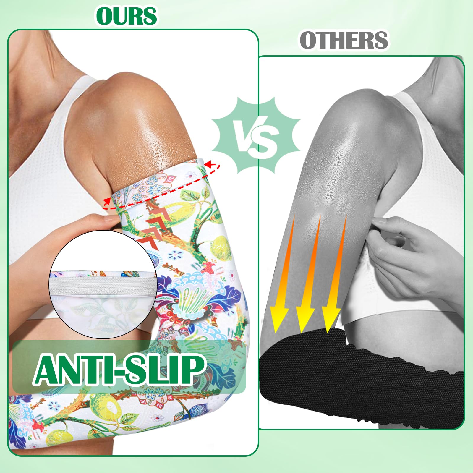 4 pares de mangas de jardinería antideslizantes con agujero para el pulgar, mangas de enfriamiento para mujeres y hombres al aire libre, mixcolor-a, talla única