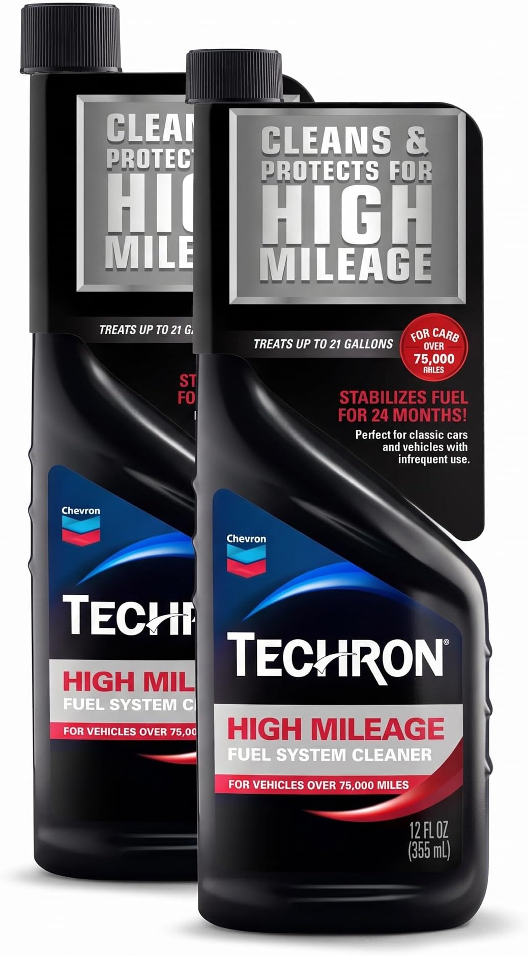 Techron High Mileage Fuel System Cleaner, 12 oz, Pack of 2