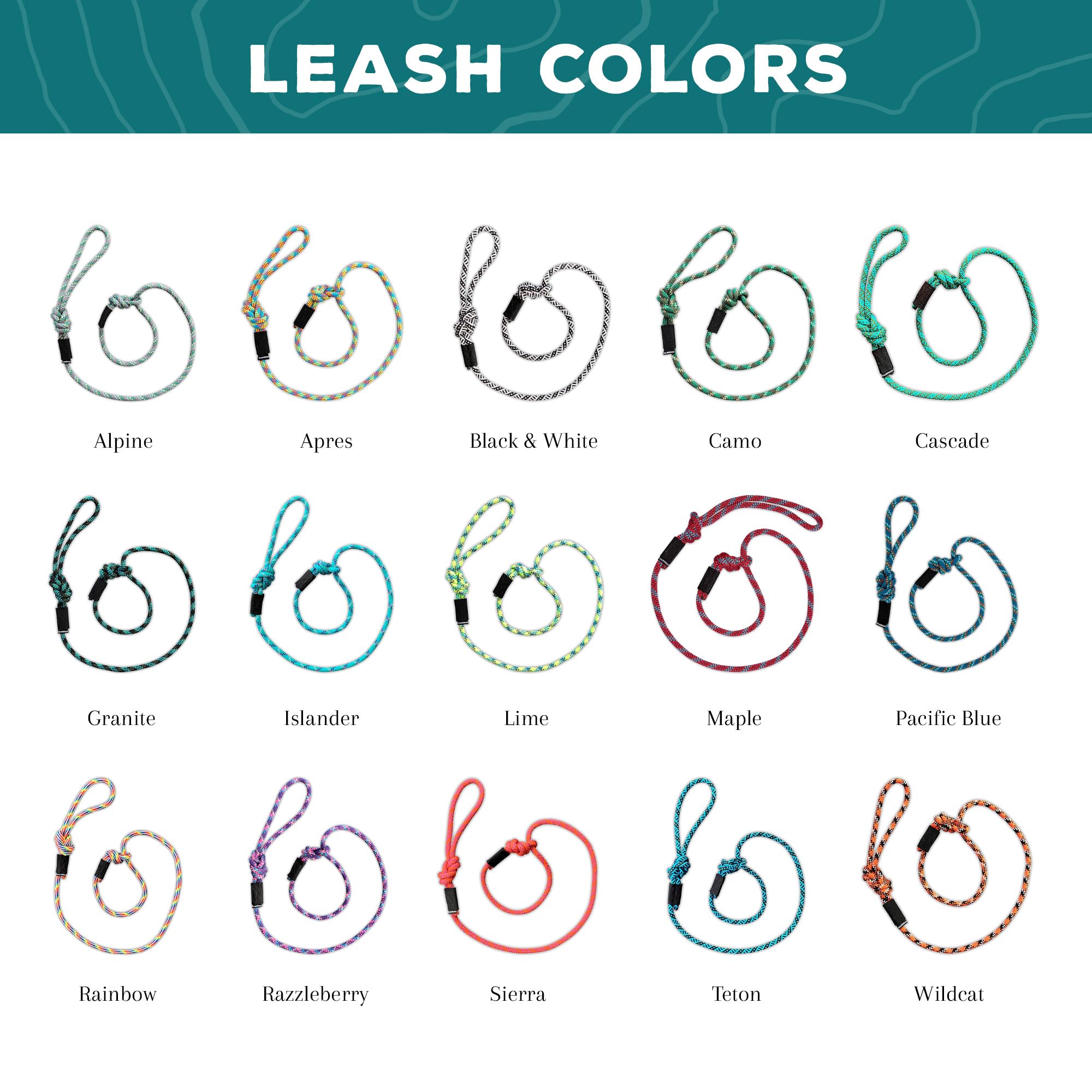 Wilderdog Climbing Rope Slip Lead Dog Leash for Training Medium & Large Dogs - 5ft - Alpine