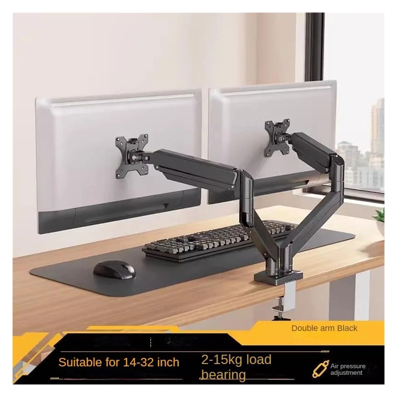 Monitor Stand, Support de Bureau for Double écran 14-32" Charge de 20 kg