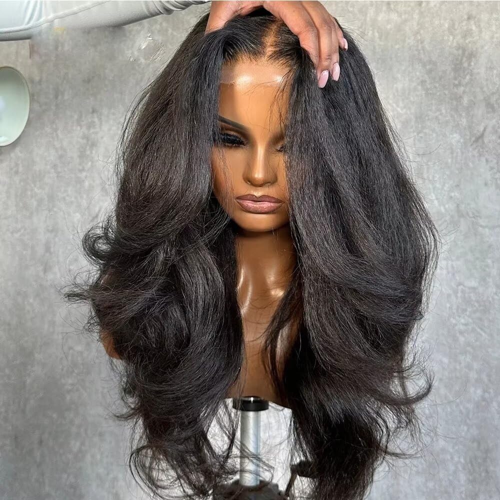 Amazon.com : oulaer Yaki Body Wave 13x6 HD Transparent Lace  display picture 2