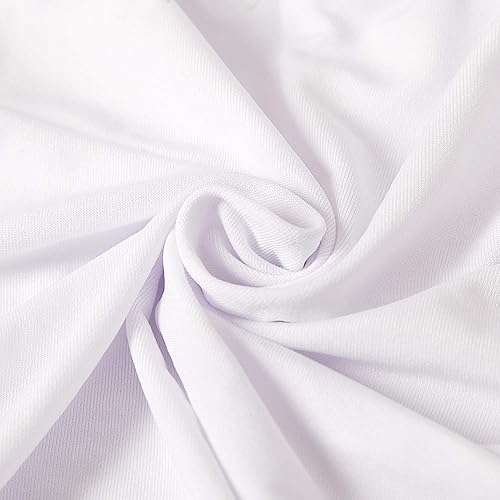 Miniatura 7 de Peomeise Funda elástica de elastano para silla de boda, fiesta, comedor, banquete, evento con respaldo abierto (blanco, 100 unidades)