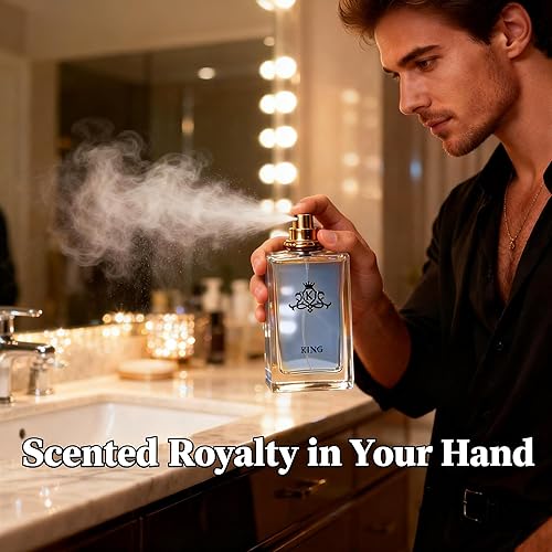 Miniatura 2 de King Colonia para hombres Perfume en aerosol natural aroma clásico Eau de Toilette para uso diario, 3.4 onzas líquidas