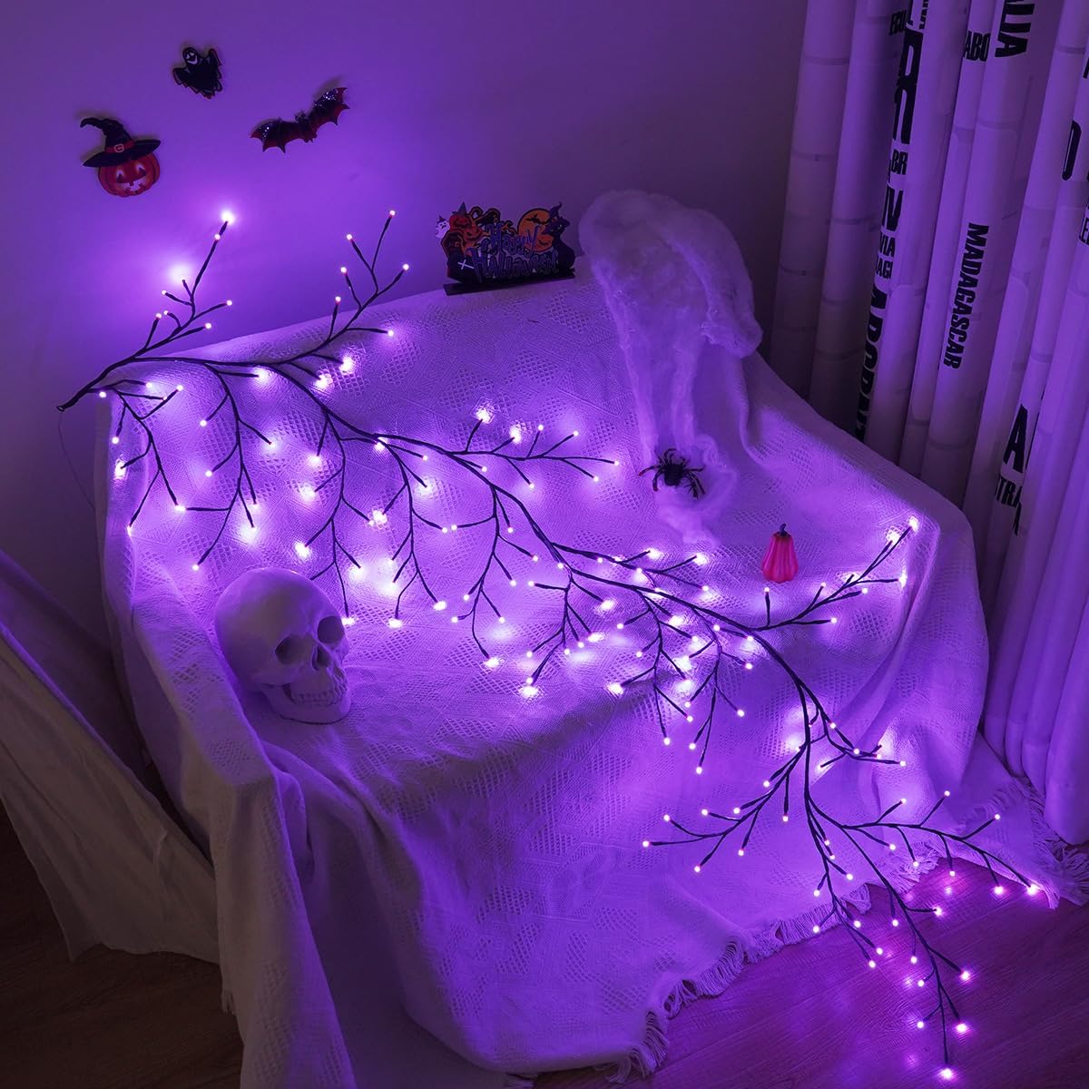 Christmas Enchanted Vines for Home Decor, Color Changing Swags Decorations Room Decor, 144 LED Willow Vine Lights Artificial Plants Tree Lights for Walls Bedroom Living Room Decor Aesthetic