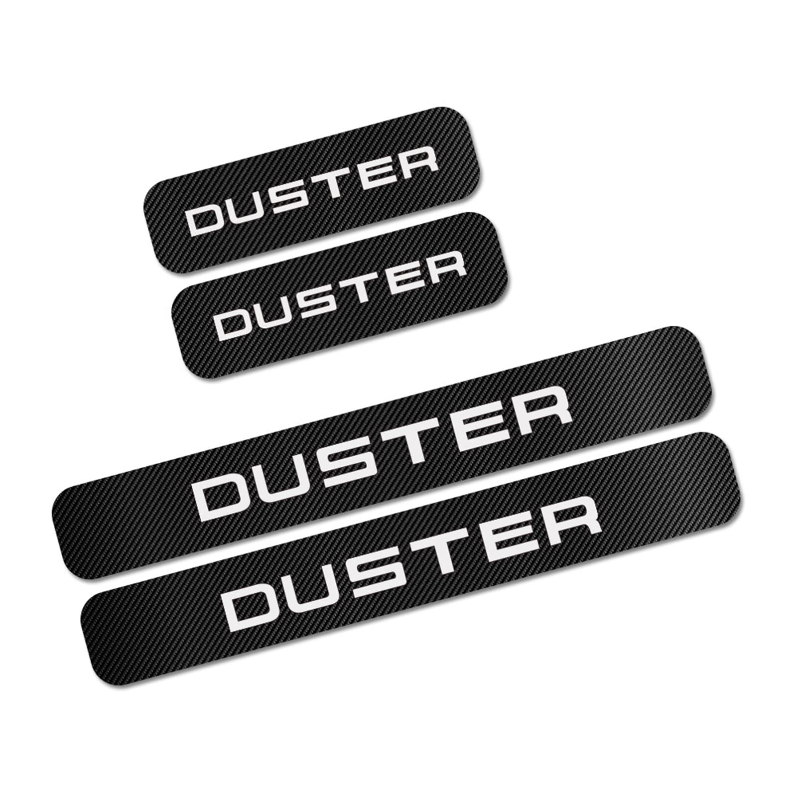 JYMLOV 4pcs Car Door Sill Protector Kick Plates for Ren-ault Dacia Duster Logan Sandero, Carbon Fiber Accessories Scuff Guard Threshold Cover Pedal, Trim Non-Slip, Duster