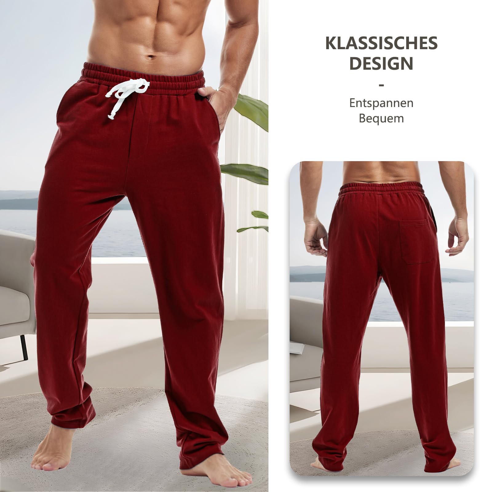 Amy Coulee Pantalon de Jogging en Coton pour Homme