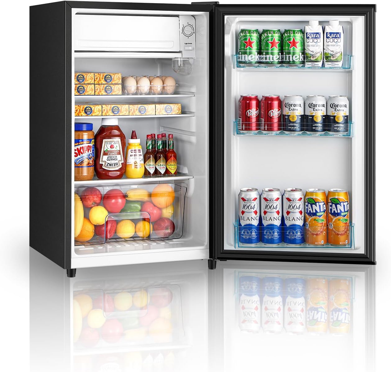 Amazon.com: Hisense 4.4CF Silver Mini Fridge : Home &amp; Kitchen