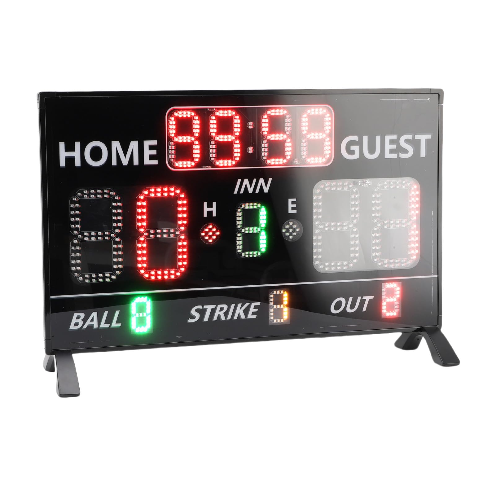 YDuupxe 12 Digit LED Baseball Scoreboard Electronic Baseball Softball Score Recorder Remote Control with Adjustable Brightness for Sport Game