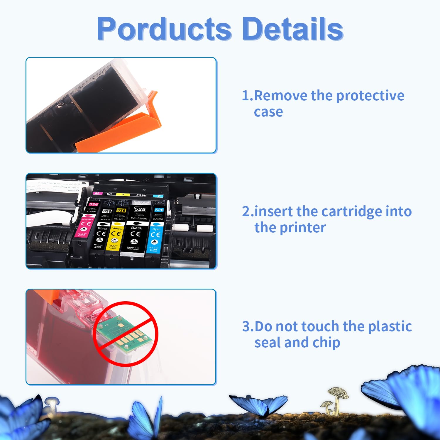 PGI-525 CLI-526 Non OEM Printer Ink Canon MG5350 MG5250 IX6550 IP4850 - 5 Pack | UK - Foto 5