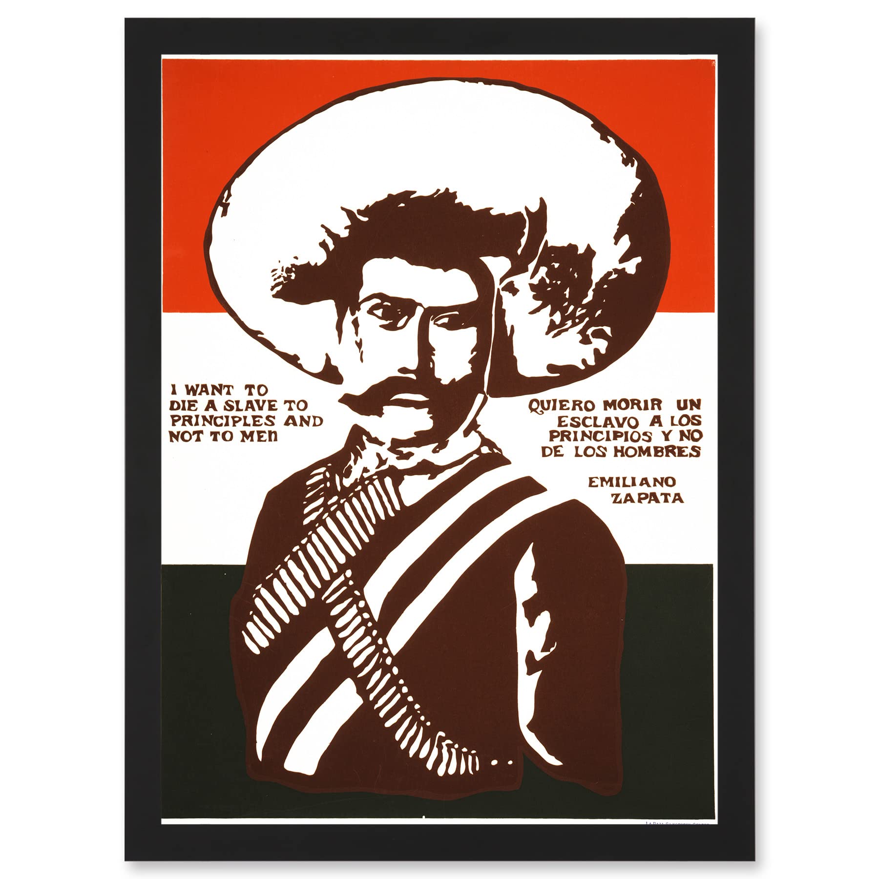 Artery8 Mexico Zapata Revolutionary Martyr Mexican A4 Artwork Framed Wall Art Print