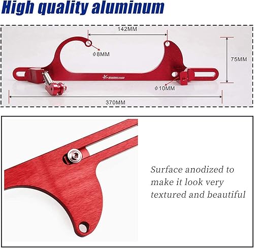 Vista 5 de RYANSTAR Soporte de cable del acelerador 4150 4160 Series Soportes del acelerador Billet Ajustable Aluminio Rojo