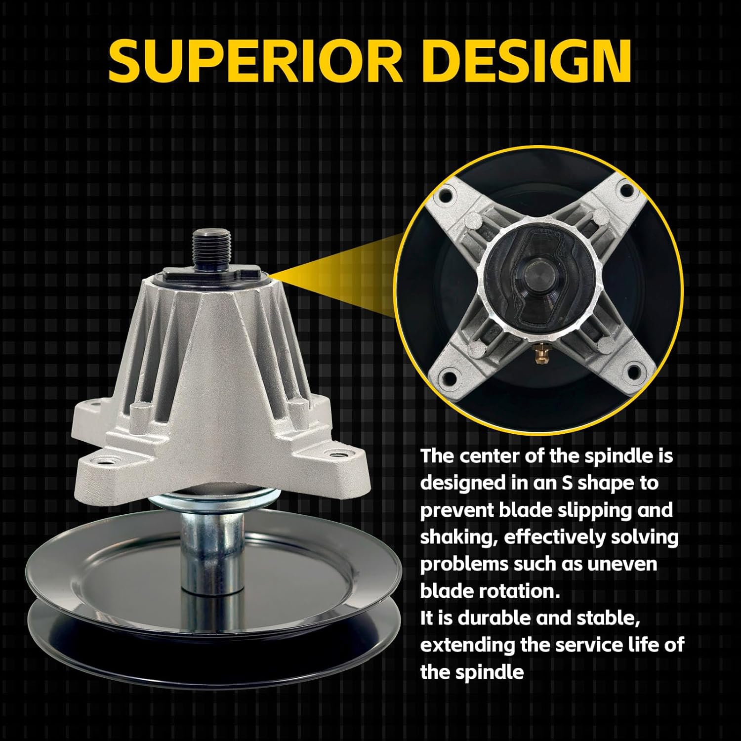 618-09260 42" Mower Deck Spindle Assembly Compatible with Cub Cadet ZT1-42 ZTS1-42 MTD Craftsman Z5200 Troy Bilt Mustang Z42 42 Inch Decks Zero Turn Mower #618P09260 (2 Pack Spindle)