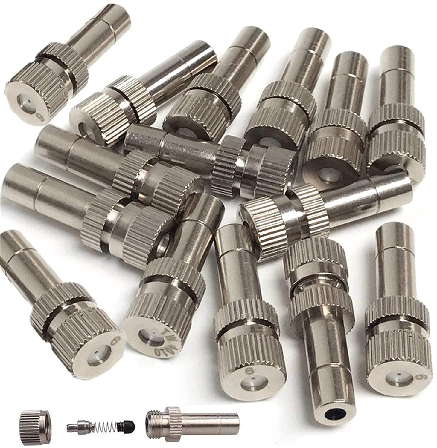 Buses de brumisation en acier inoxydable durables avec connexion 6 mm