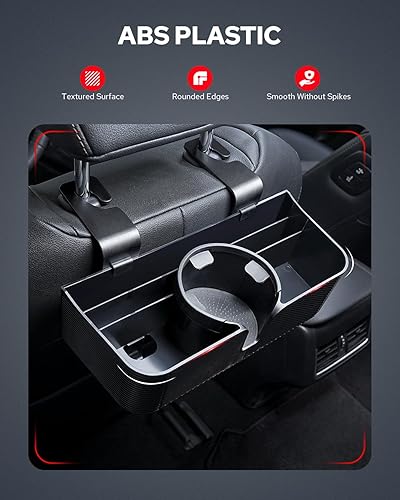 Miniatura 8 de Benlari Organizador de asiento trasero para reposacabezas de automóvil con portavasos de 3.7 pulgadas, organizador de respaldo de asiento 3 en 1,