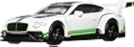 Premium Car Culture Collectible Toy Car, 1:64 Scale Die-Cast Bentley Continental GT3, Race Day Vehicle with Real Riders Tires