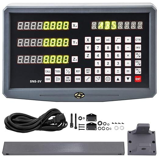 Affichage Numérique DRO 3 Axes Avec échelles Linéaires Optiques - 150mm, 300mm, 600mm - Alim Large 80-260V