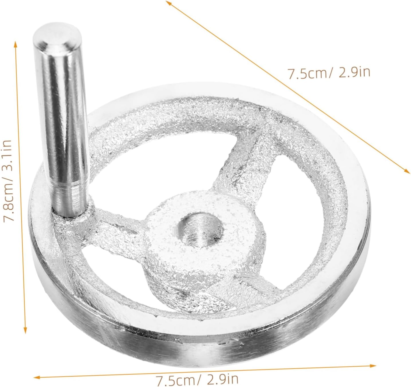 Round Handwheel for Milling Machine Carbon Steel Revolving Handle Ergonomic Design for Comfortable Grip Resistant for Workshop Industrial Use