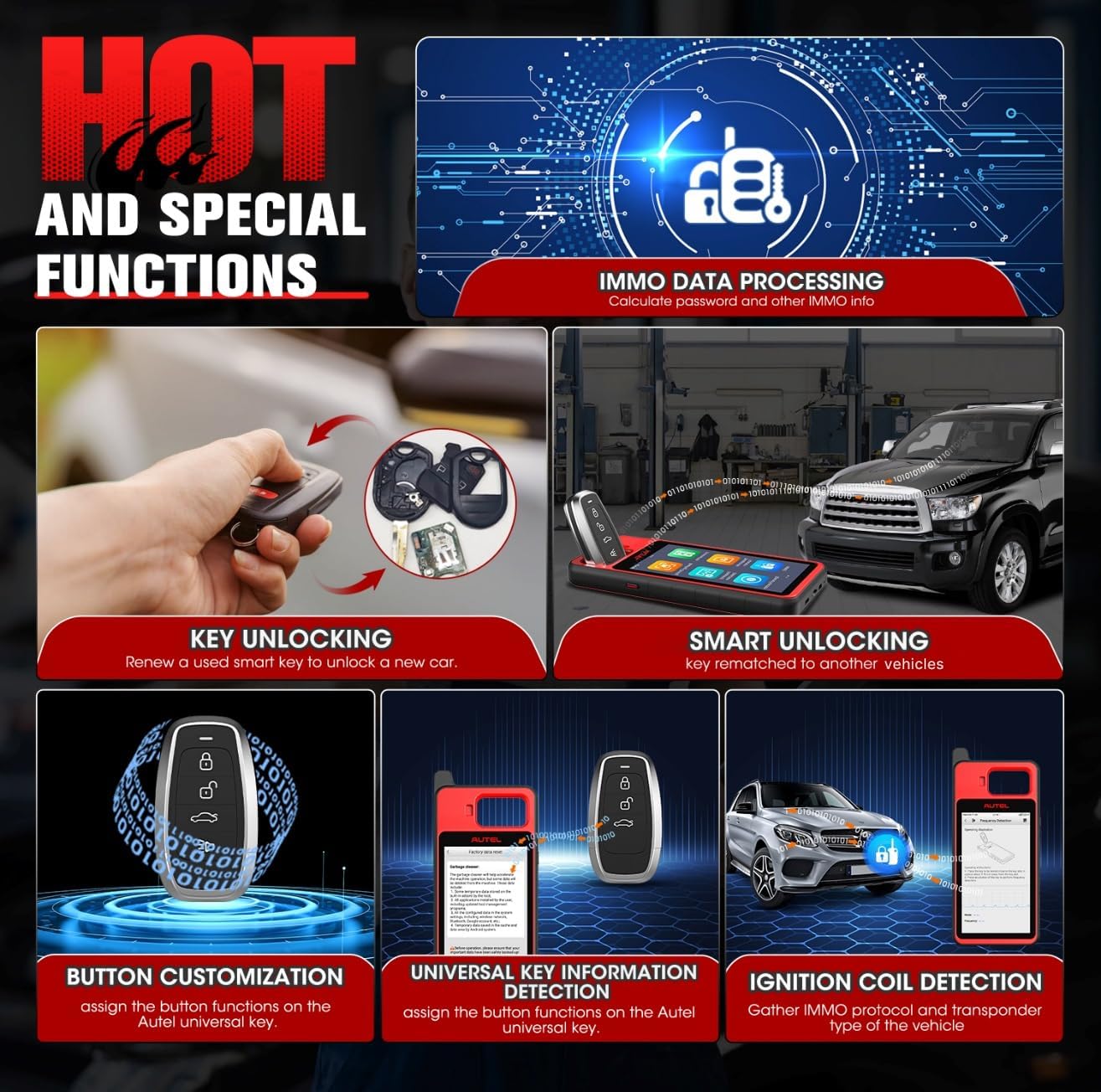 Autel Diagnostic Auto MaxiIM KM100 (X) Outil Programmation Clés