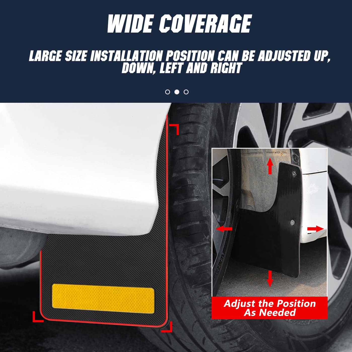 Universal Rubber Mudflaps Pickup SUV Van Truck Mud Flaps Splash Guards Mudguards Dirty Traps For VW AUDI KIA Renault Ford Mazda - 34 - View #6