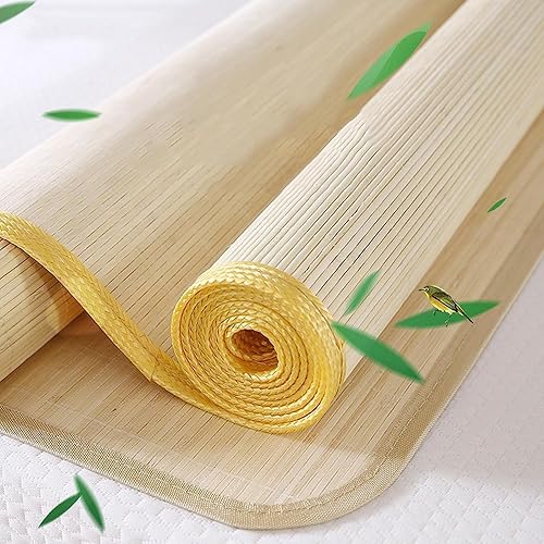 Miniatura 3 de Tapete plegable de bambú para cama de verano, transpirable, absorbente y refrescante, para dormir mejorado, duradero y cómodo, para el hogar, la