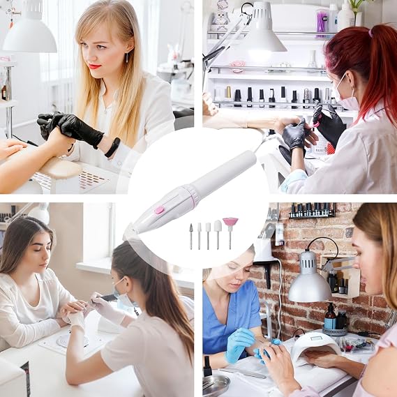Electric Nail File Portable Polishing Grinding Trimming | Nail Manicure Supplies for Home Salon, Nail Buffer, Electric Manicure Pedicure Tool, Fingernail Toenail Care, Shaping