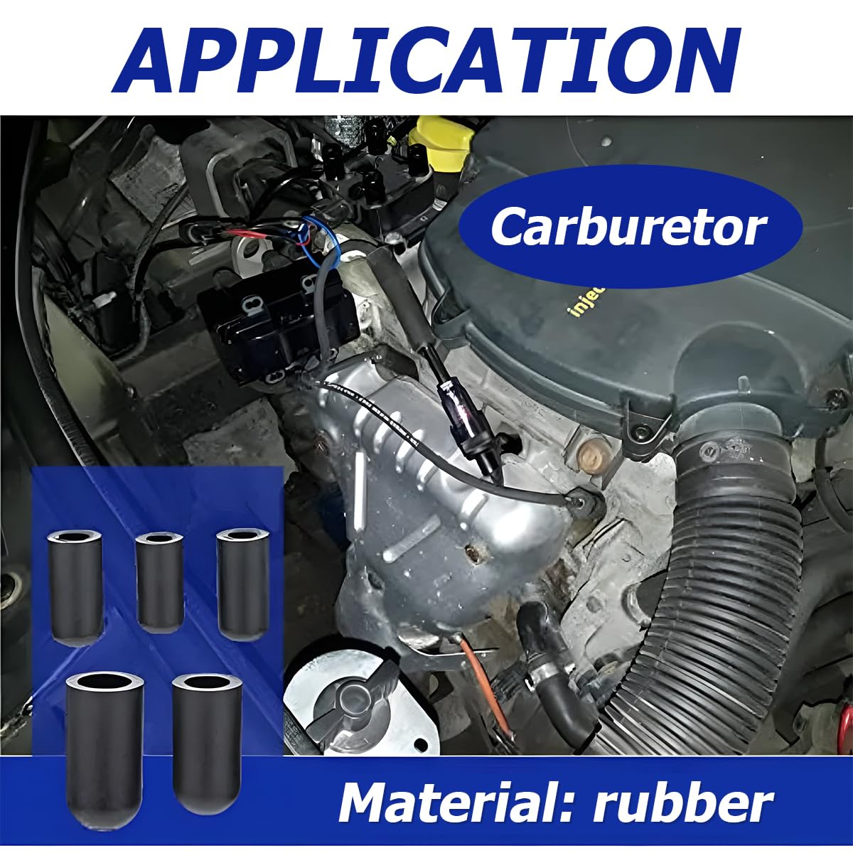 Mandark Assortimento di 105 tappi per aspirapolvere per auto, 6 misure assortite, kit di ricambio per carburatore, collettore, automotive, 3/8", 5/16", 1/4", 7/32", 5/32", 3/16"