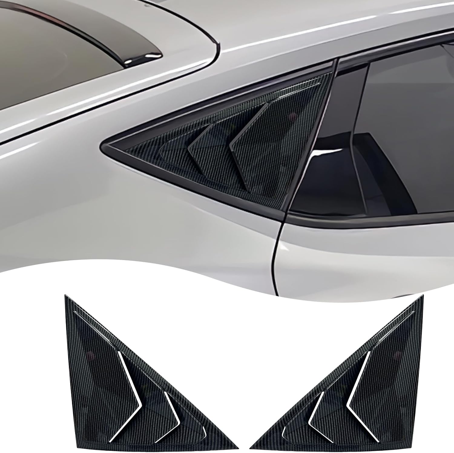 Window Louver，for Acura Integra 2023 2024 2025, ABS Print Sport Window Decorative Covers, Exterior Trim Accessories - Carbon Fiber