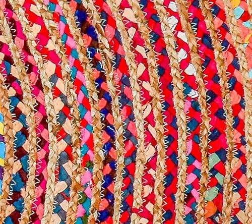 Hausattire 74111 Bohemian Braided Rug 3' Round thumb #5