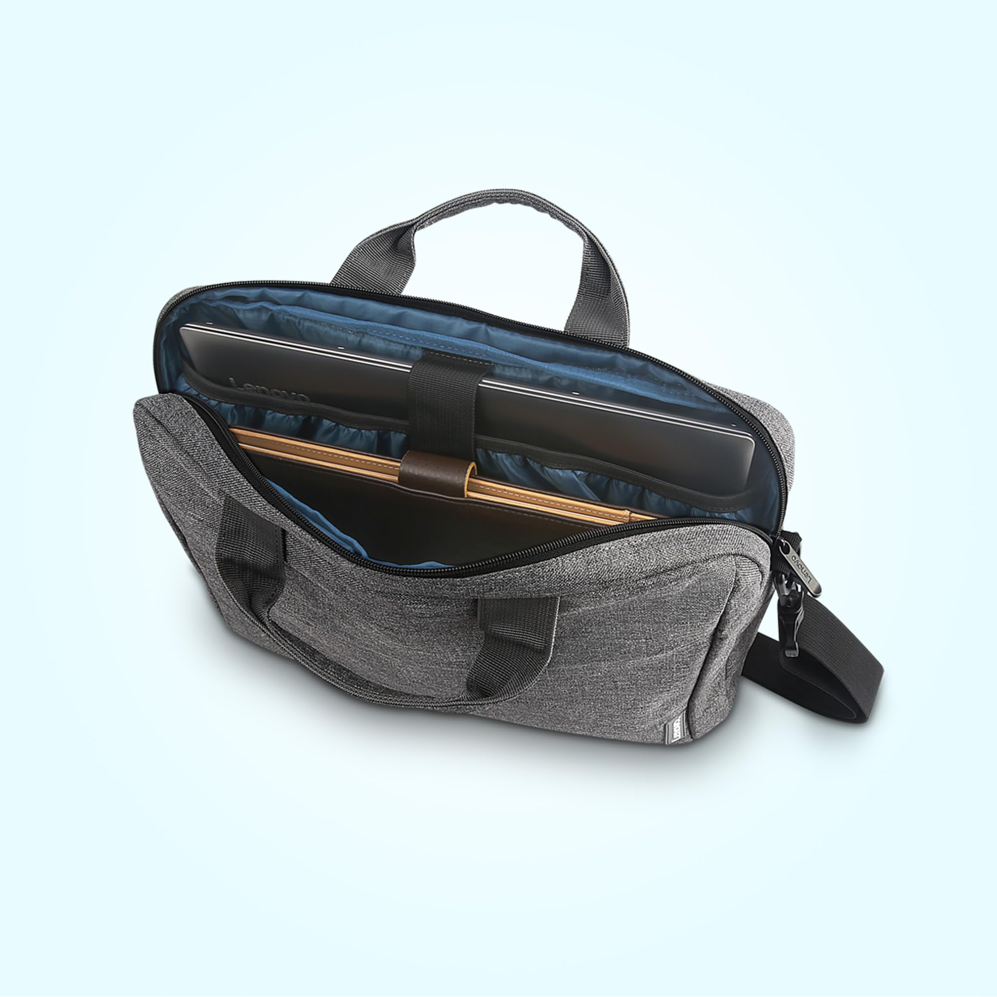 Lenovo Lenovo Unisex Laptop Shoulder Bag T210 Casual Toploader-Grey, 15.6 pulgadas in use